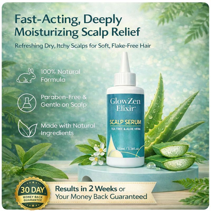 GlowZen Elixir Scalp Serum – Dandruff Relief & Hydration